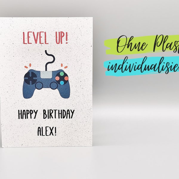 Karte für Zocker Zockerin Geburtstag Gaming Gamer