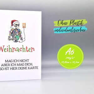 Lustige Weihnachtskarte Weihnachtsmuffel Freund Freundin