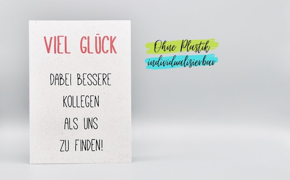 Lustige Karte Abschied Kollege Kollegin - Etsy Österreich