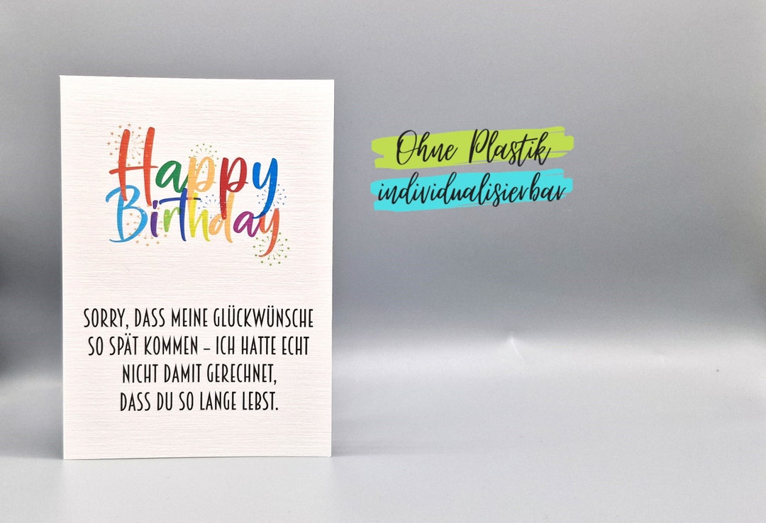 Lustige Karte Geburtstag vergessen nachträglich gratulieren - Etsy.de
