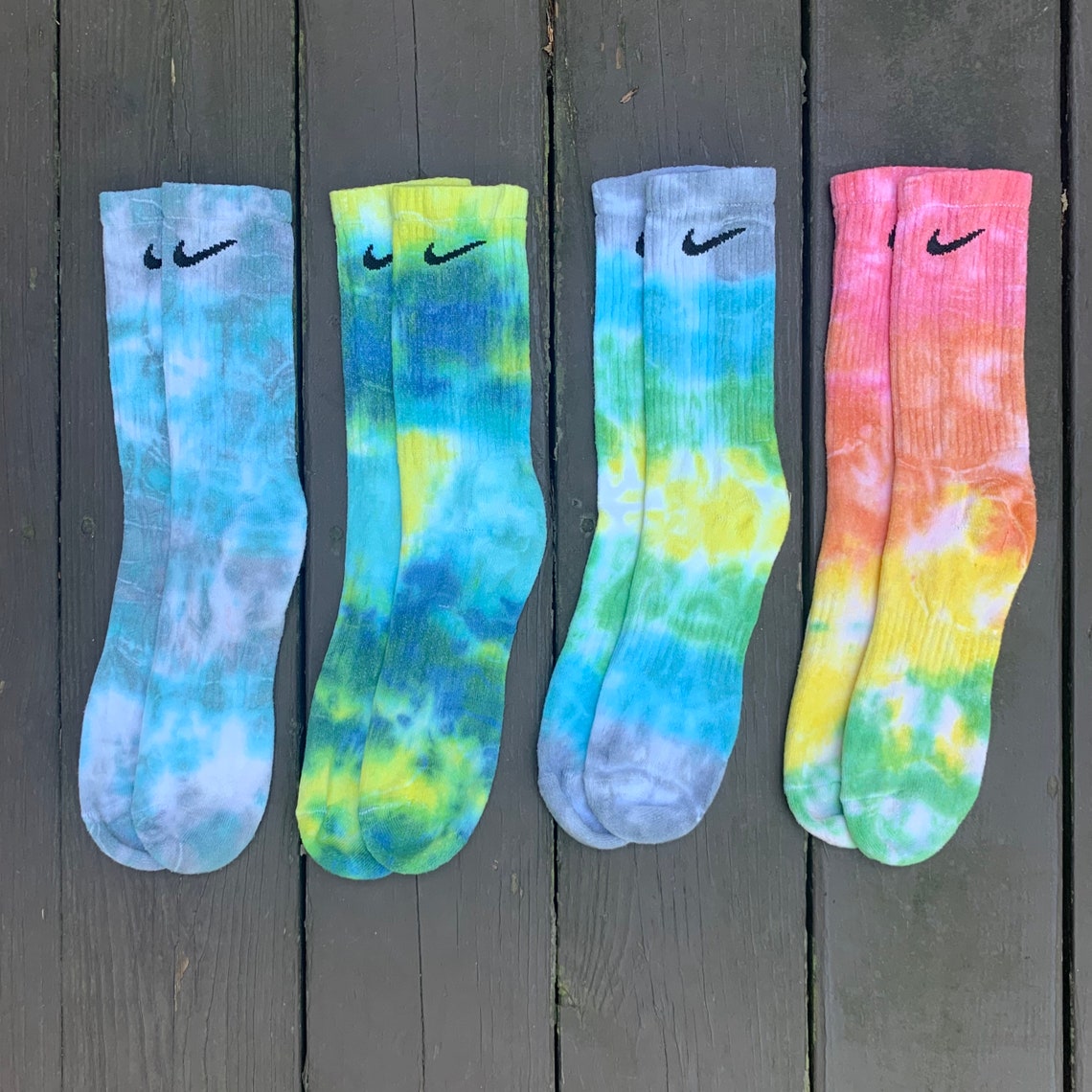 Tie-dye Nike Socks Adult | Etsy