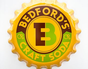 Bedford's Craft Soda Bottle Cap Metal Sign