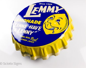 Lemmy Lemonade Bottle Cap Metal Sign