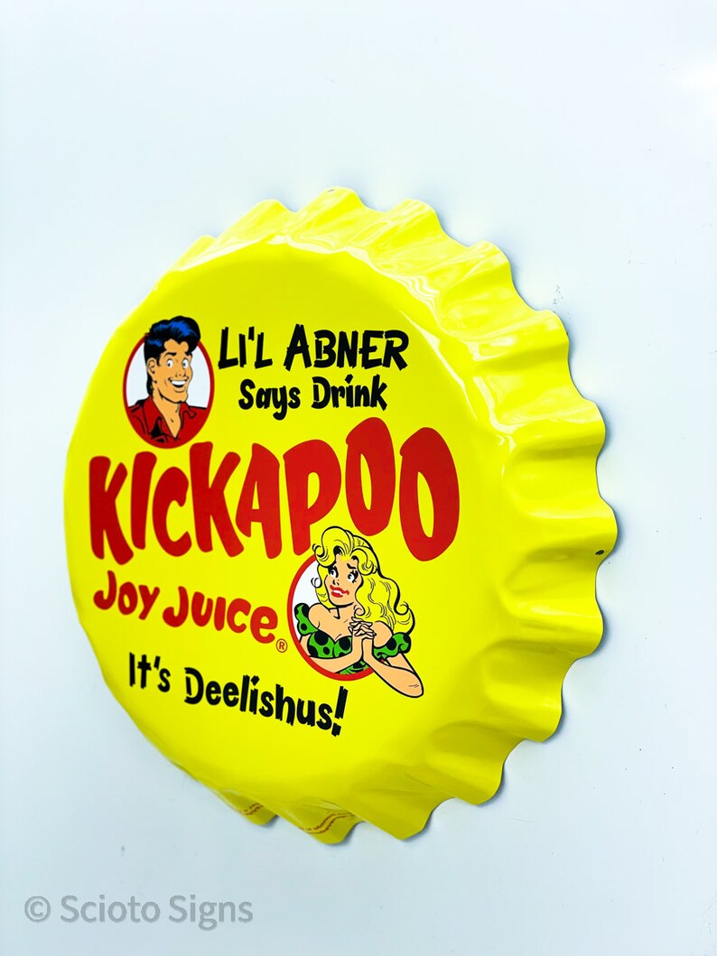 Kickapoo Joy Juice Bottle Cap Metal Sign - Etsy