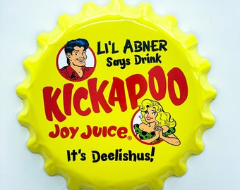 Kickapoo Joy Juice Bottle Cap Metal Sign