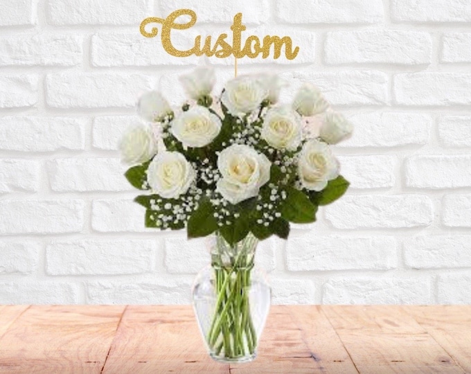 Custom Bouquet Topper, Custom Floral Topper, Custom Centre Piece Topper ...