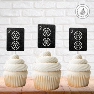 Carreaux de mahjong pour cupcakes - décoration de cartes - décoration de jeu de cartes - décoration de carreaux de mah-jong - décoration de mahjong - décoration de jeu de cartes