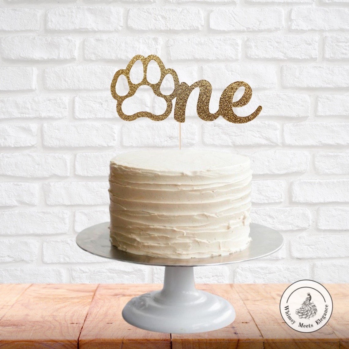 Paw One Cake Topper Dog 1st Birthday Cake Topper Puppy | Etsy