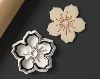 Cherry Blossom Flower Cookie Cutter - Fondant Cutter - Japan Japanese Sakura Blossoms 桜 櫻 さくら 花  - Lavender Cutters