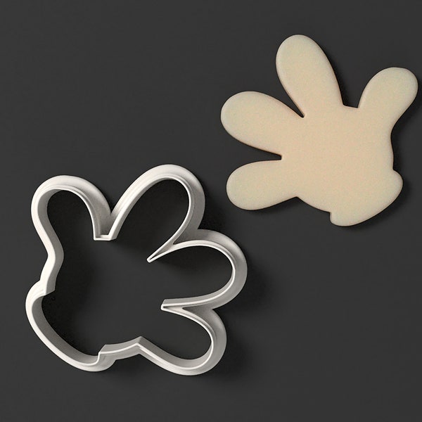 Mickey Glove Cookie Cutter - Mickey Hand Cookie Cutter - Polymer Clay Jewelry And Earring Cutter Tool  - Lavender Cutters