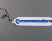 Commodore 3D Printed Keyring Keychain. Retro 70's 80's 90's 8-bit. Gift for him or her.