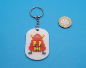 Gorf Arcade Game Keyring. 3D Printed. Retro 80's Gamer Gift.