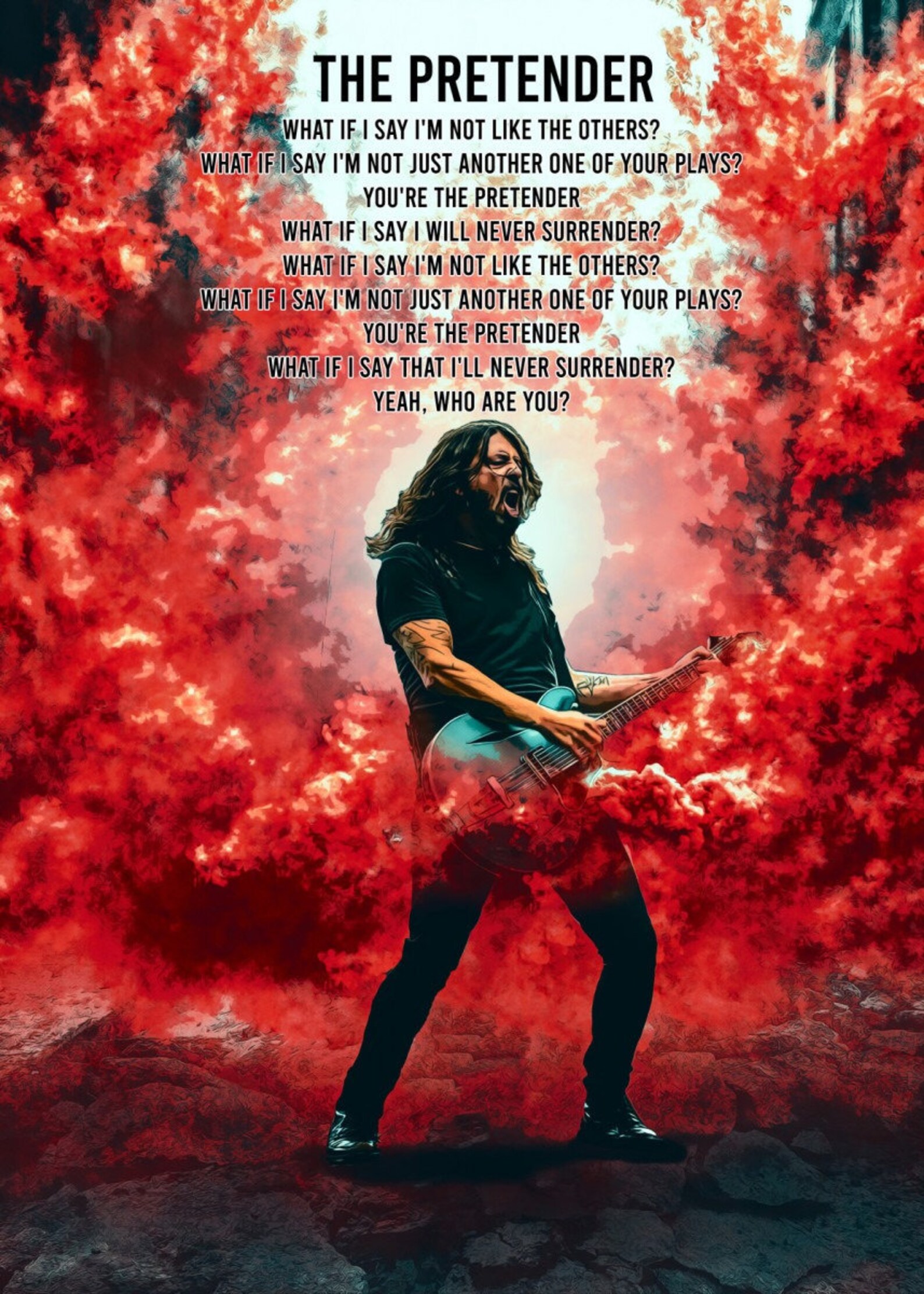 The Pretender Foo Fighters Gloss Poster 17x 24 Inches Etsy