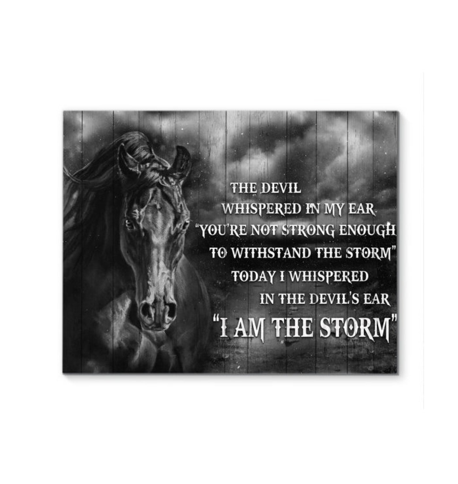 Horse I Am The Storm Canvas Wall Art Farmhouse Sign Decor Etsy