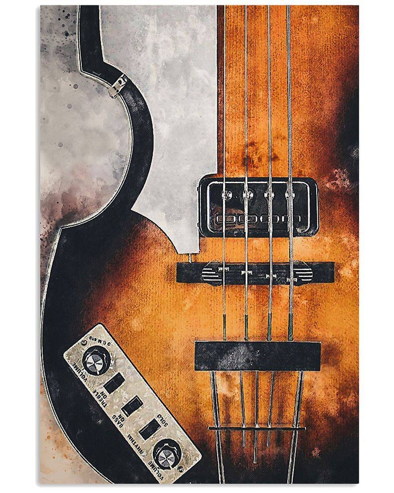 Art Strings Bass Guitar Framed Canvas Photo Print Wall Art Etsy