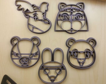 Animal Crossing Villager Cookie Cutters -  Coco, Stitches, Katrina, Judy, Jingle | 3D Printed