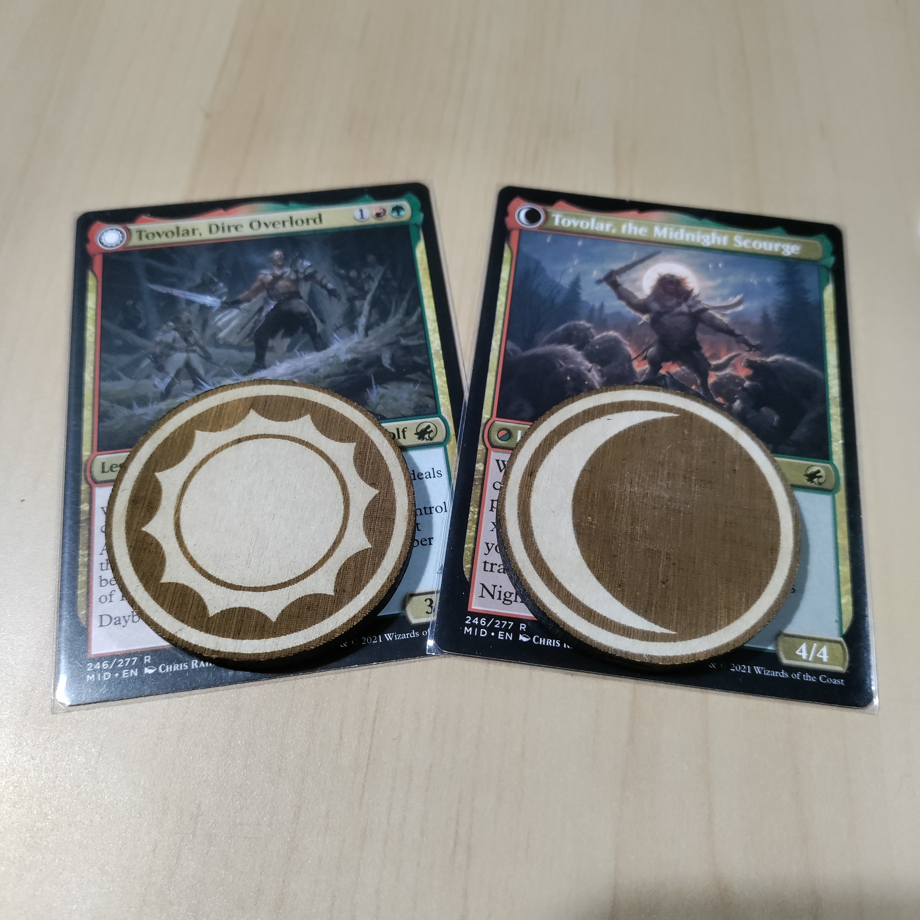 MTG Day/night Token - Double Sided Magic the Gathering Innistrad