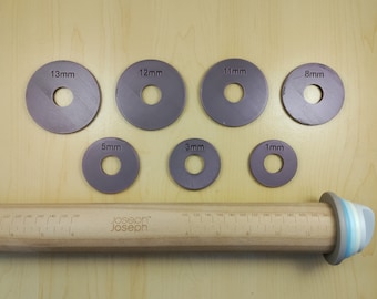 Rolling Pin Spacer Guide Set - Joseph Roller Compatible - Choose your own size| 3D Printed