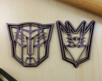 Transformers Cookie Cutters - Autobots and Decepticons | 3D Printed