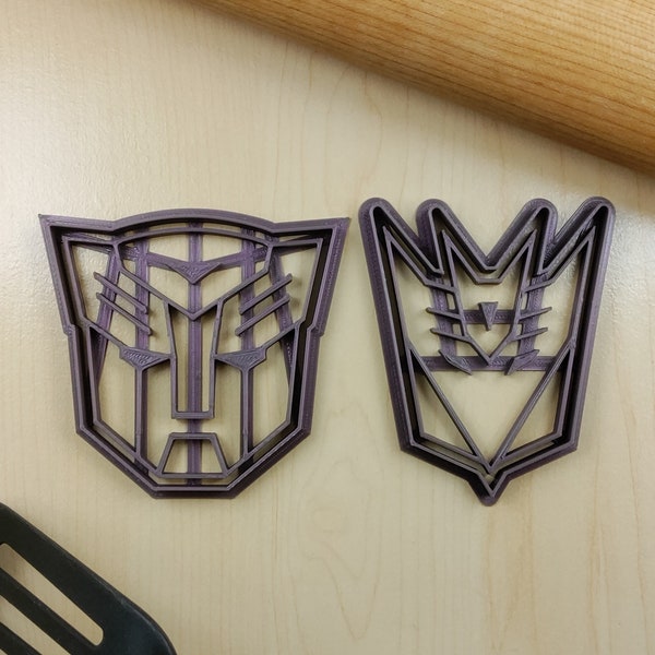 Transformers Cookie Cutters - Autobots and Decepticons | 3D Printed