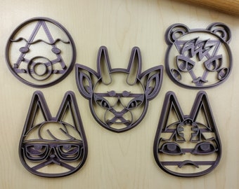 Animal Crossing Villager Cookie Cutters - Ankha, Raymond, Marshal, Shino, Zucker - New Horizons | 3D Printed