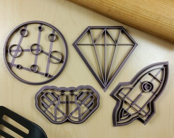 WSB Emoji Cookie Cutters -  Diamond, Hands, Moon, Rocket - Wall Street Bets - Stonks | 3D Printed