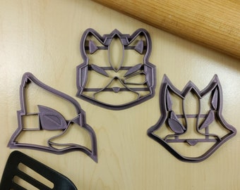 Star Fox Character Cookie Cutters - Fox McCloud, Falco Lombardi, Wolf O'Donnell | 3D Printed