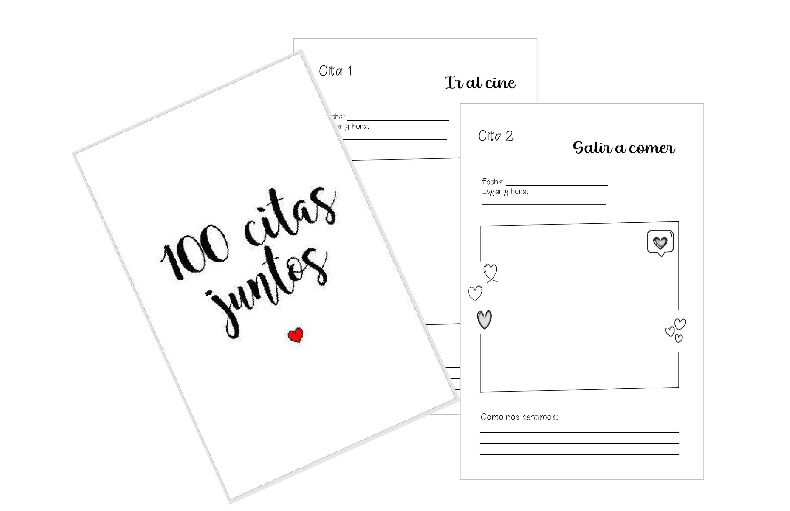 100 Dates Together Anniversary Challenge to Print Pdf Boyfriends Couple 