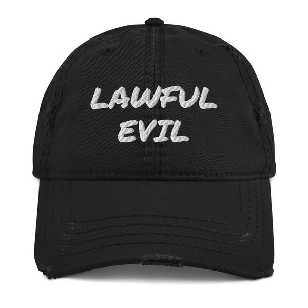 Lawful Evil Distressed Hat