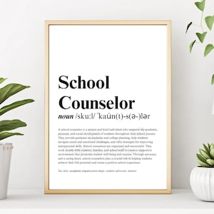 School Counselor Office Decor, School Counselor Definition Sign, School Counselor Gift, Counseling Room Decor, Office Decor, Printable Art