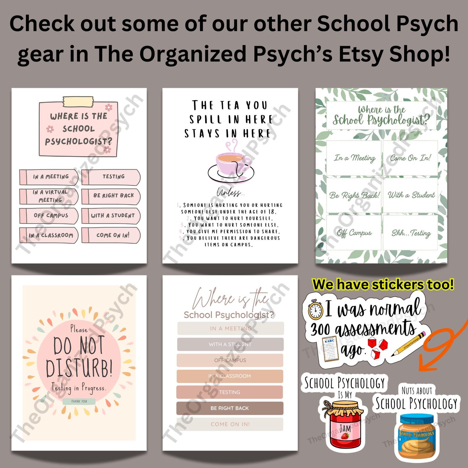 School Psychologist Door Sign, Where is the School Psychologist Sign ...