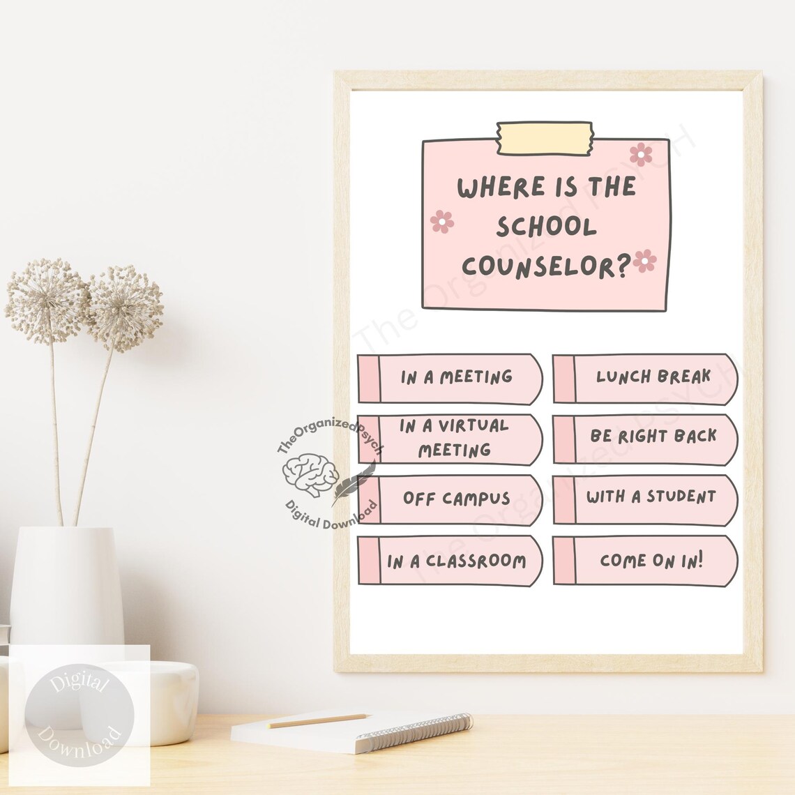 School Counselor Door Sign, Where is the School Counselor Sign, Cute ...