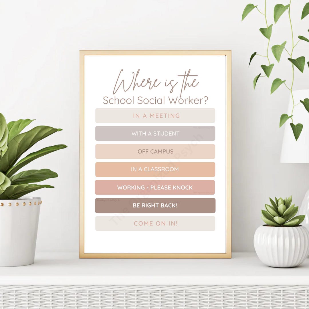 Where is the School Social Worker Sign, Clinical School Social Worker ...