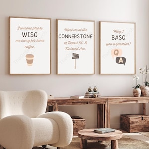 School Psych Test Pun Print Trio, May I BASC You A Question, WISC, School Psychologist Office Sign Decor, School Psychologist Art Psych Test