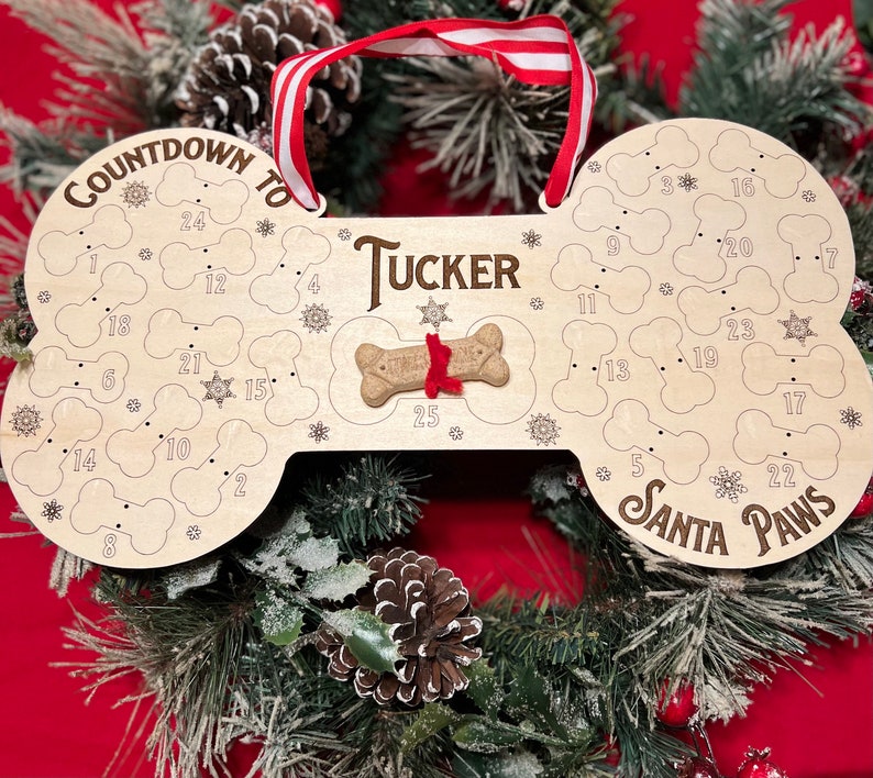 Dog Advent Treat Calendar, Countdown to Christmas Treats, Countdown to