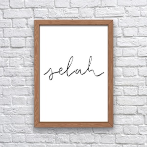 Selah Print | Faith | Hope | Wall Art | Wall Print