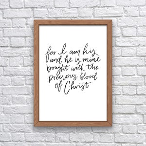 In Christ Alone Print | Faith | Hope | Wall Art | Wall Print