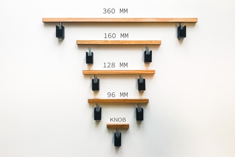 Poignées de meubles en chêne massif, poignées de meuble en bois, poignées de commode en bois, poignées en chêne massif, poignées de meuble en bois, poignées de tirage en bois Black