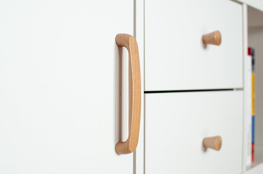 Beech Wood Furniture Handles Wood Knobs for Dresser Wooden Etsy