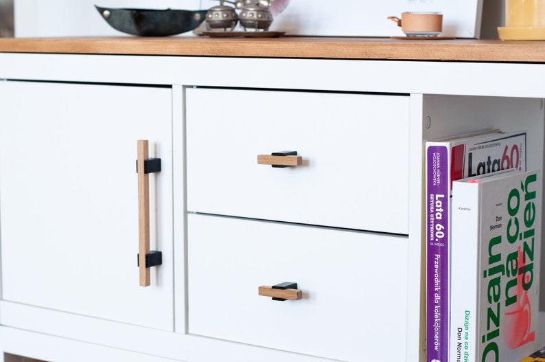 Solid Oak Furniture Handles Wooden Handles Wood Etsy