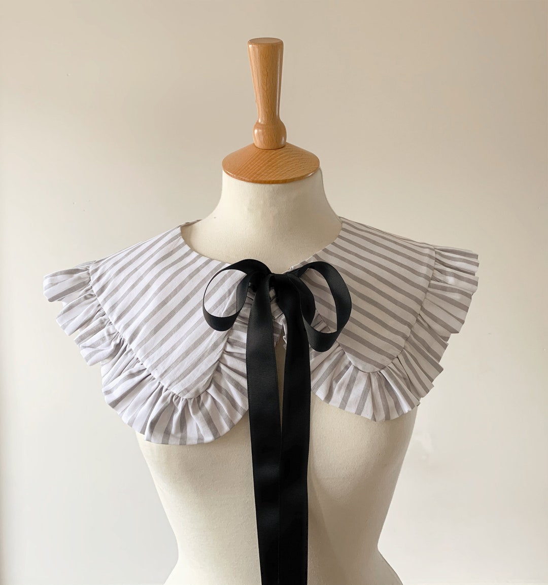 Stripe Detachable Frill Collar - Etsy