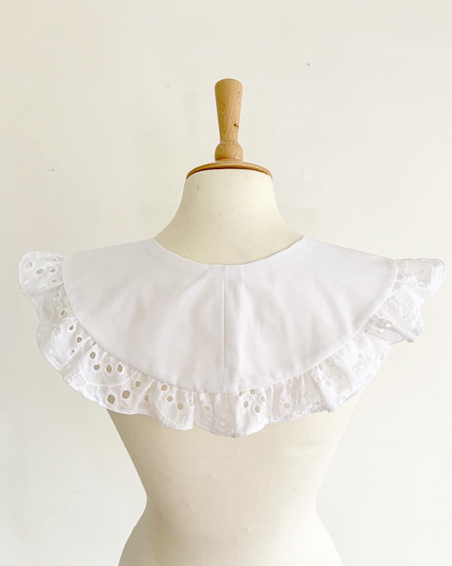 Detachable Frill Collar With Grosgrain Tie and Broderie - Etsy