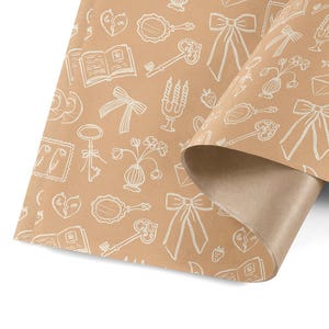 Orange Tissue Paper, Bows Theme Party Gift Wrapping Paper, Cute Tissue Paper, Tissue Paper Packaging,Small Business Packaging Pack