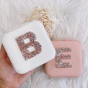 Jewelry Box Personalized, Monogram Jewelry Case, Travel Jewelry Box Personalized, Birthday Gift For Friend, Holiday Gifts For Her