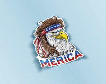 Eagle Mullet Bumper Sticker America Car Window Vinyl Decal Stickers 5"