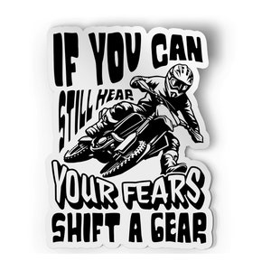 Shift a Gear Bumper Sticker Dirt Bike Motocross Funny Decal Car Window Vinyl Decal 5&quot;