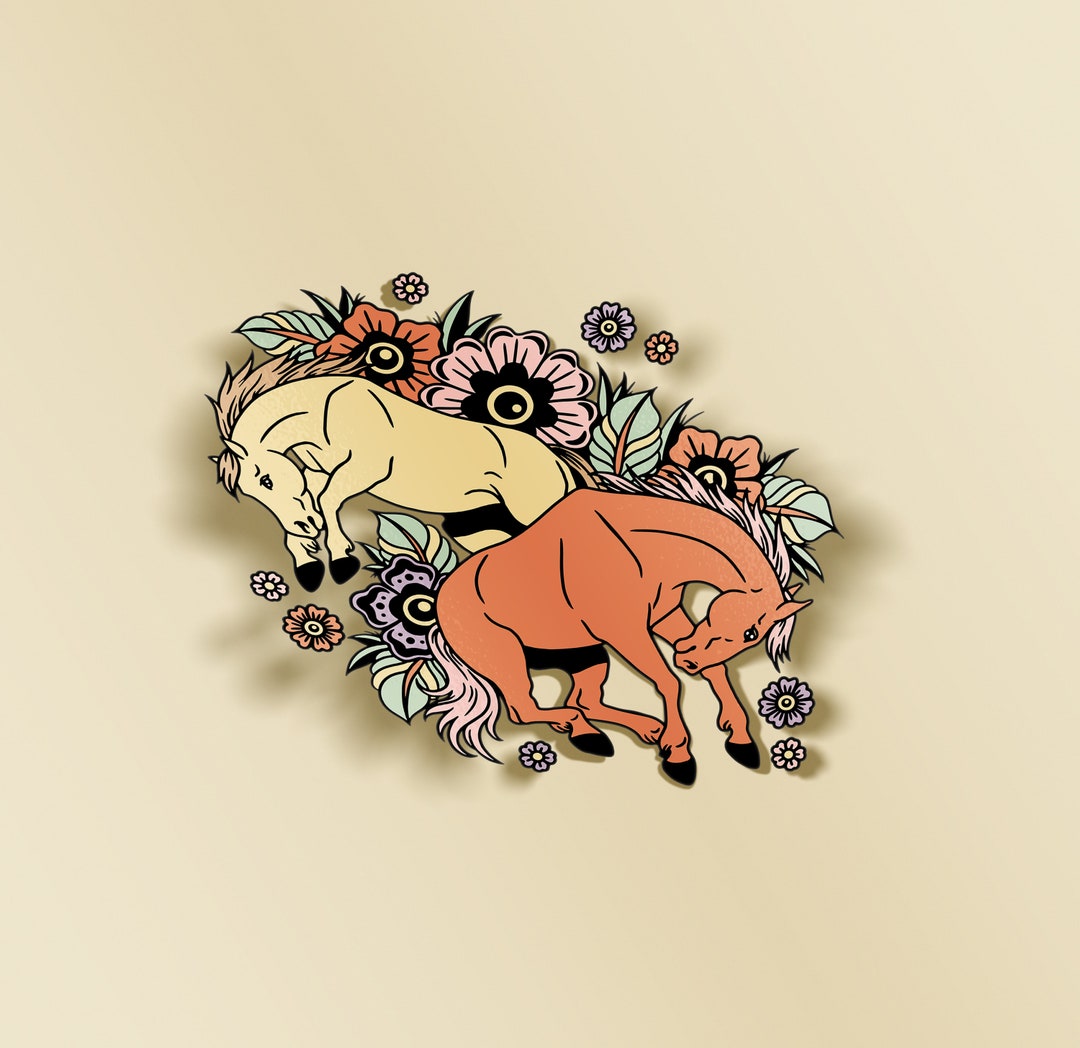 Bucking Horses Bumper Sticker Western Cowgirl Car Window Vinyl Decal 5 ...