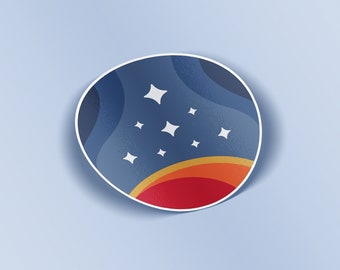 Constellation Logo Starfield Galaxy Astronomy Bumper Sticker Car Window Vinyl Decal 5&quot;