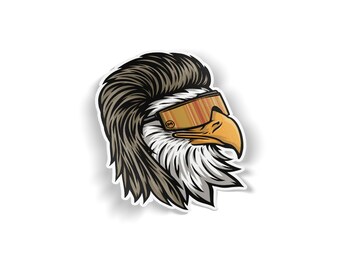 Eagle Mullet Bumper Sticker Car Window Vinyl Decal Stickers 5"