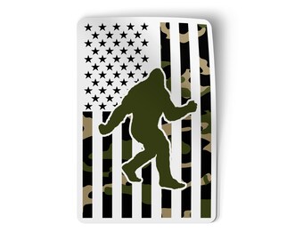 Bigfoot USA Bumper Sticker Sasquatch Decal Sticker Car Window Vinyl Decal 5"